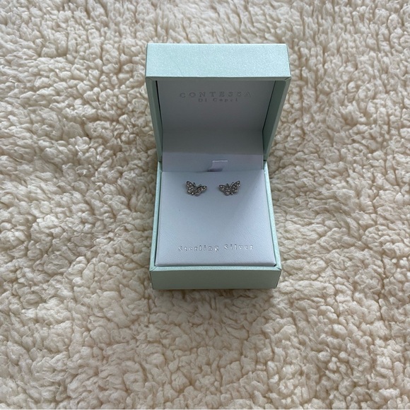 Jewelry - Contessa Di Capri Butterfly Sterling Silver Earrings
